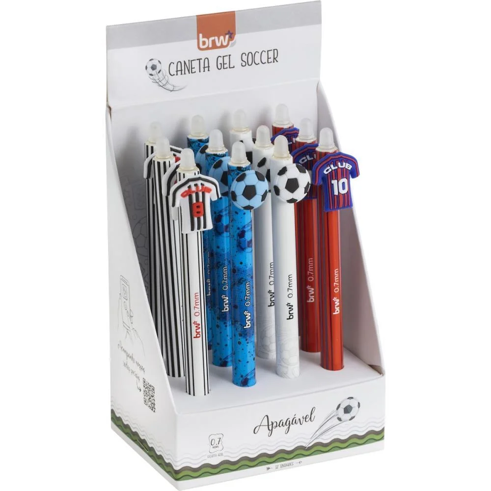 CANETA GEL DIVERT GEL SOCCER APAG 0.7MM BRW (DP.C/12) - imagem 3