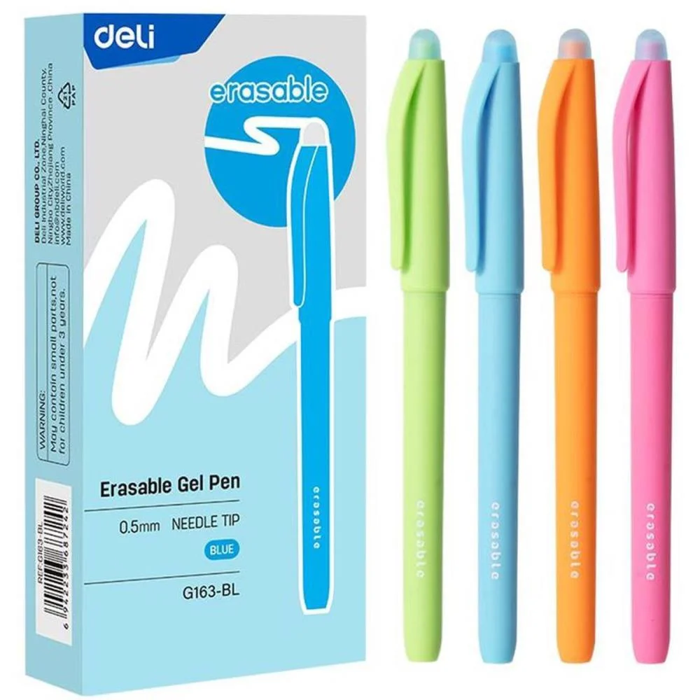 CANETA GEL ERASABLE APAGAVEL 0,5MM AZ DELI (CX.C/12) - imagem 3