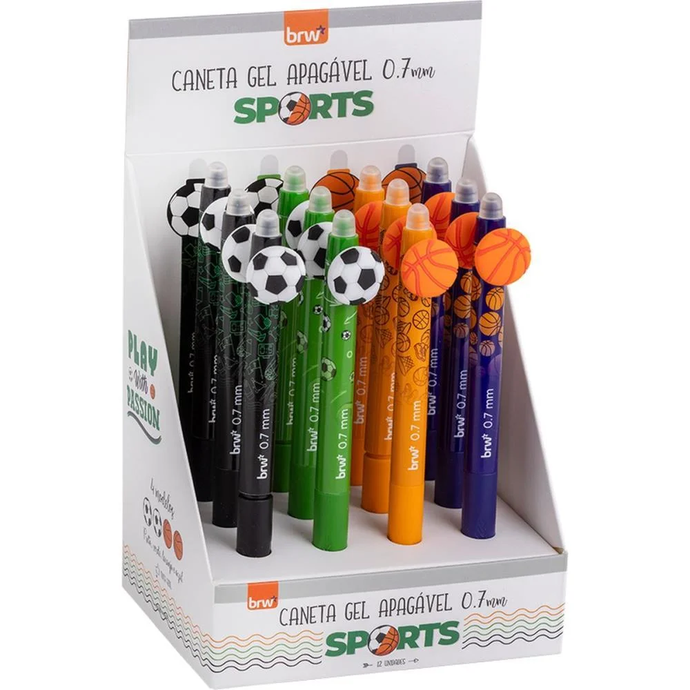 CANETA GEL DIVERT GEL SPORT APAG 0.7MM (S BRW (DP.C/12) - imagem 2
