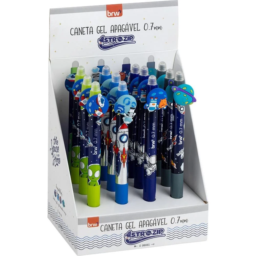 CANETA GEL DIVERT GEL ASTROZIP APAG 0.7MM BRW (DP.C/12) - imagem 12