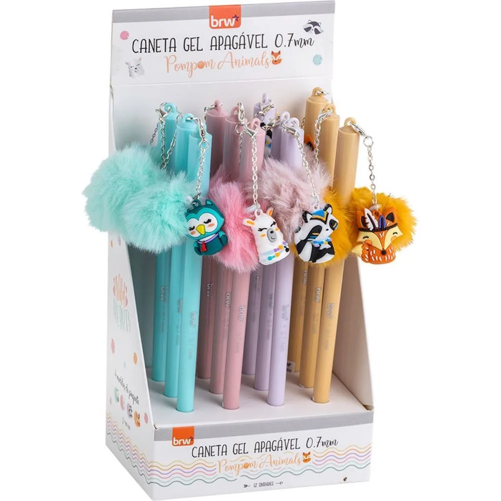 CANETA GEL DIVERT GEL ANIMALS APAG 0.7MM BRW (DP.C/12) - imagem 2