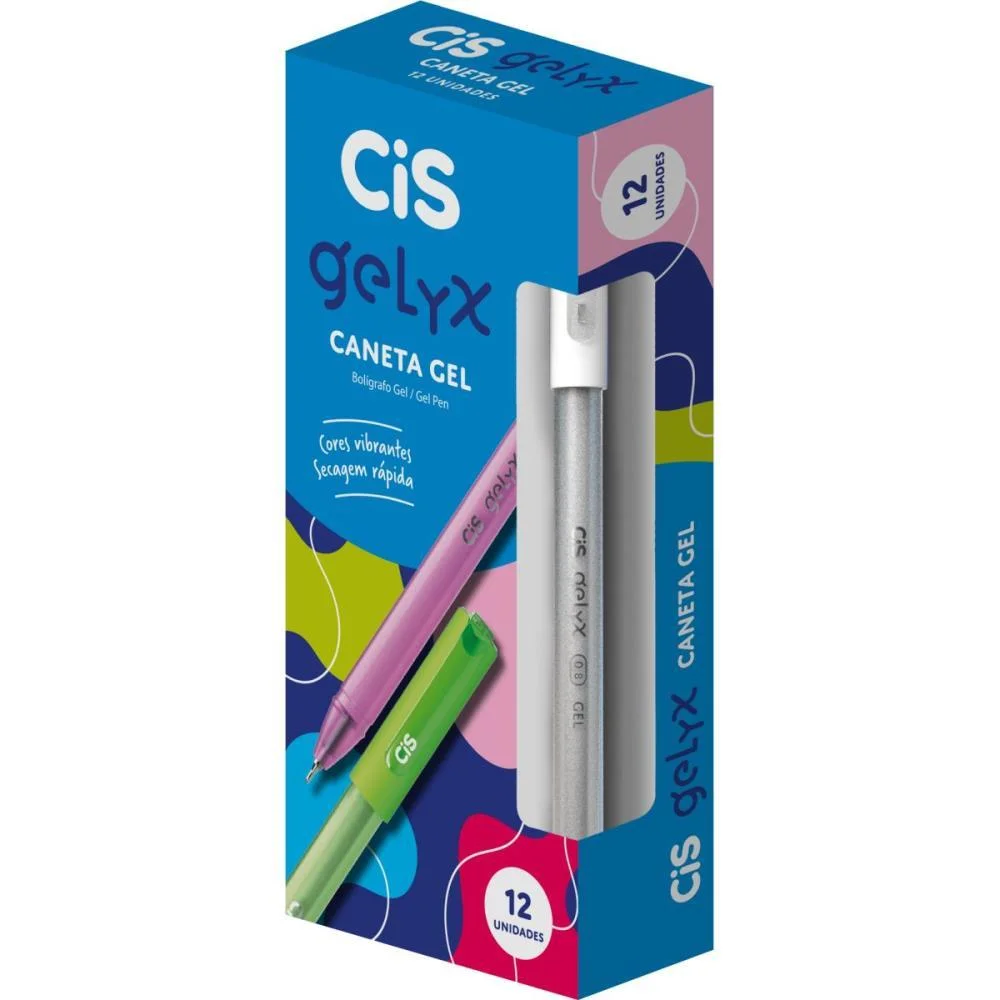 CANETA GEL CIS GELYX BRANCA 0,8 MM SERTIC (CX.C/12) - imagem 2