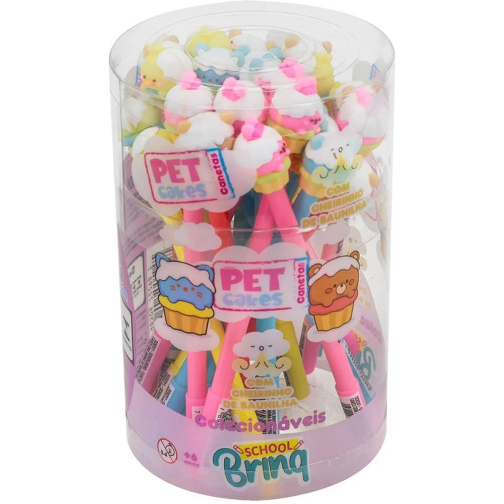 CANETA GEL PET CAKES C/AROMA BAUNILHA (S) POLIBRINQ (POTE.C/24) - imagem 4