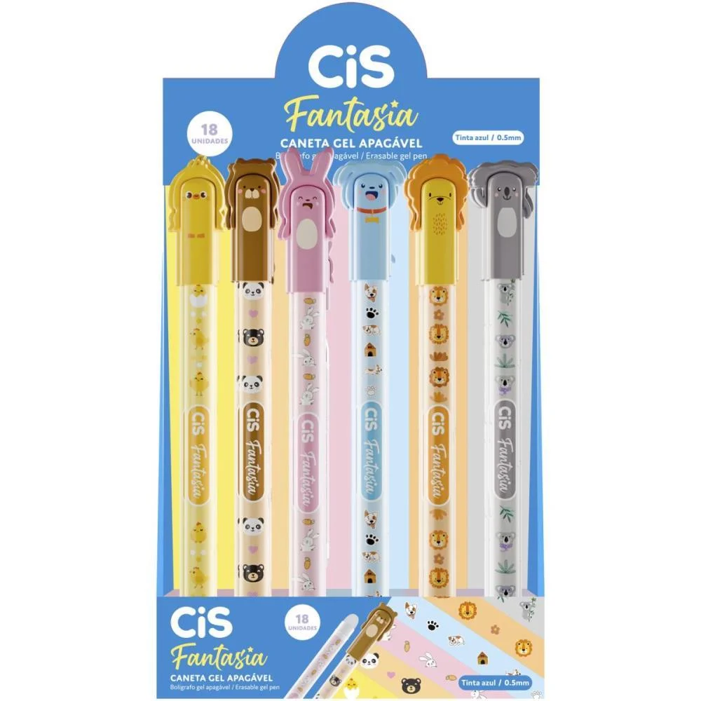 CANETA GEL CIS FANTASIA ZOO 0.5MM APAG (S SERTIC (DP.C/18) - imagem 2