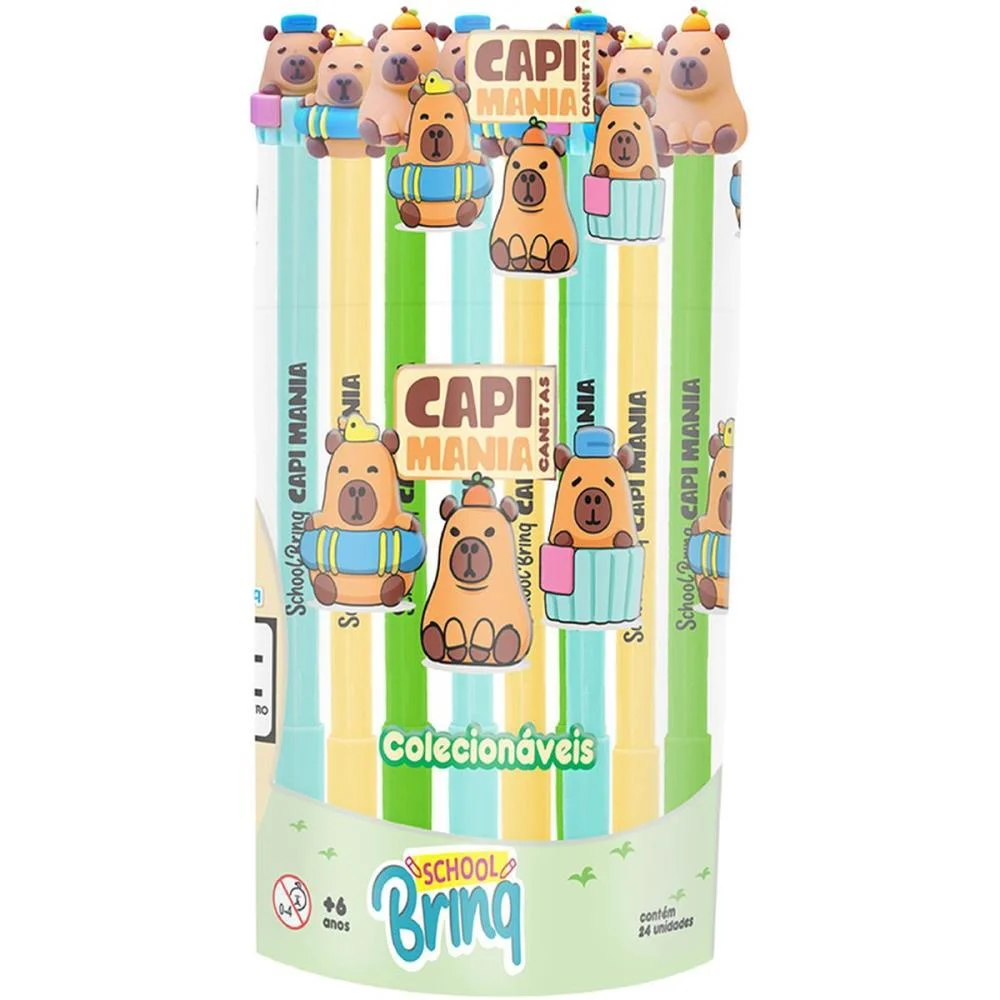 CANETA GEL CAPIVARA 3MOD.(S) POLIBRINQ (POTE.C/24) - imagem 6