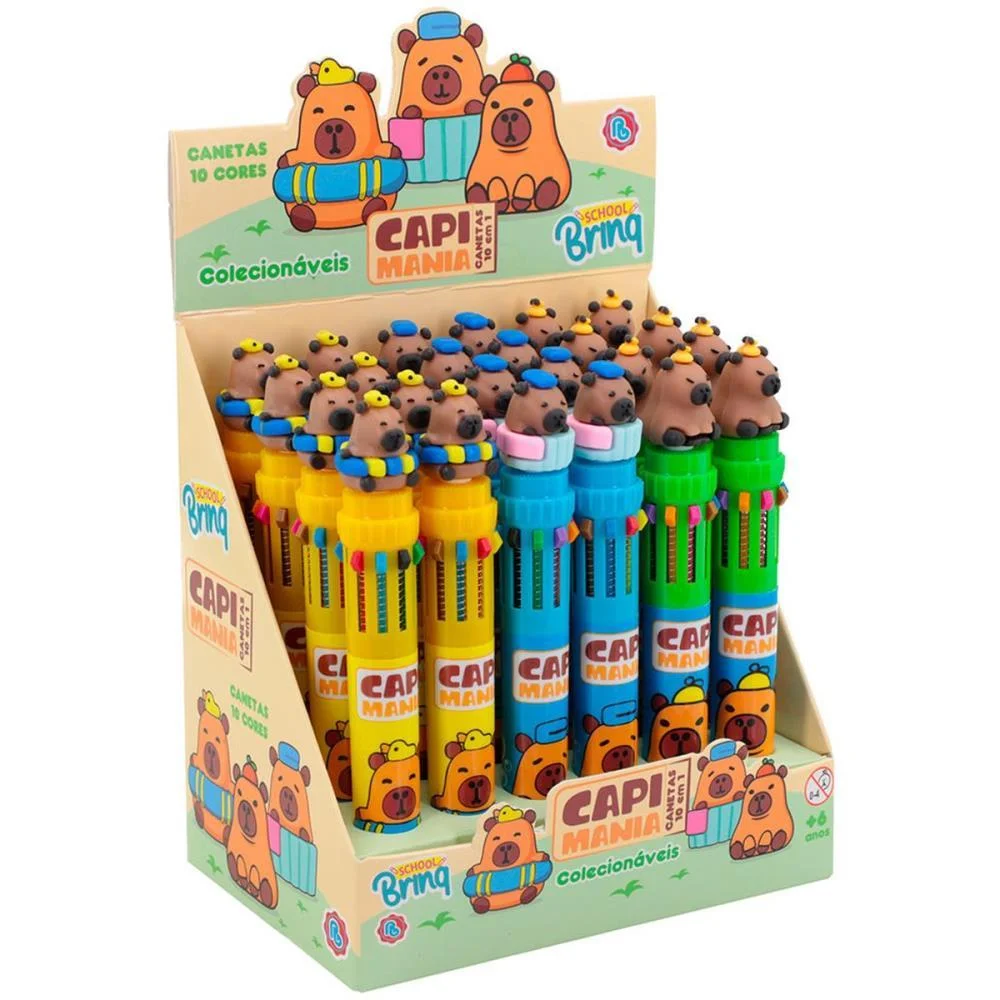 CANETA GEL CAPIVARA 10EM1 (S) POLIBRINQ (DP.C/24) - imagem 2