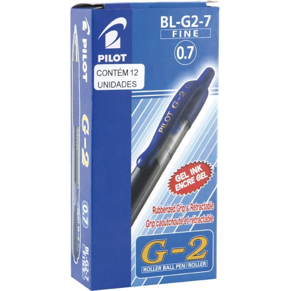 CANETA GEL BL-G2-7 G-2 0,7MM AZUL PILOT (CX.C/12) - imagem 4