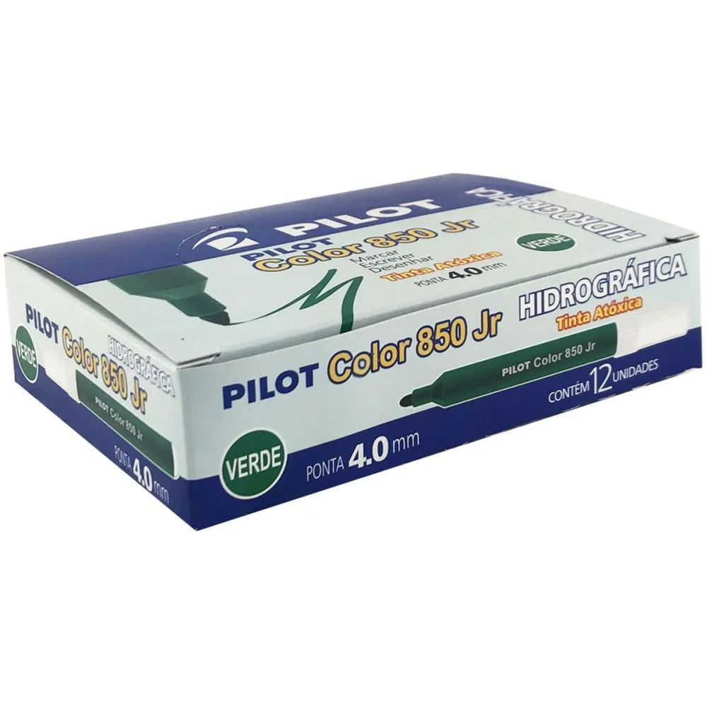 CANETA HIDROGRAFICA COLOR 850L JUNIOR VERDE PILOT (CX.C/12) - imagem 2