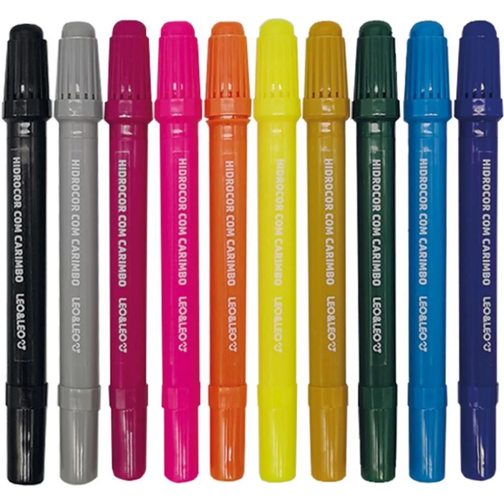 CANETA HIDROGRAFICA HIDROCOR 10CORES C/CARIMBO LEONORA (ESTOJO) - imagem 4