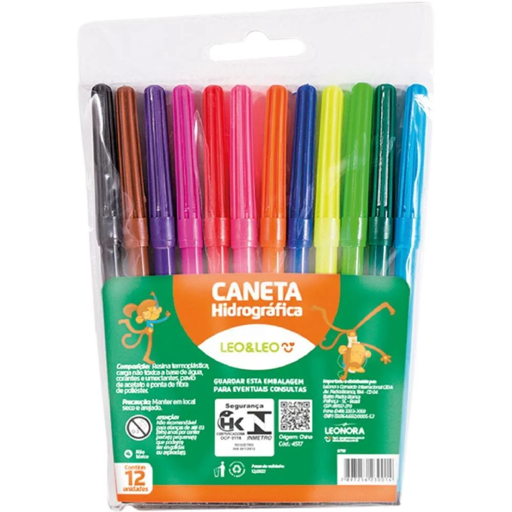 CANETA HIDROGRAFICA LEO E LEO 6 CORES LEONORA (PCT.C/24) - imagem 2