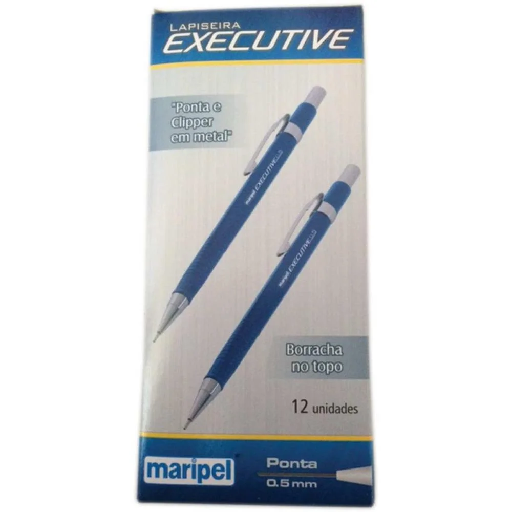 LAPISEIRA 0.5MM EXECUTIVE METAL AZUL MARIPEL (CX.C/12) - imagem 2
