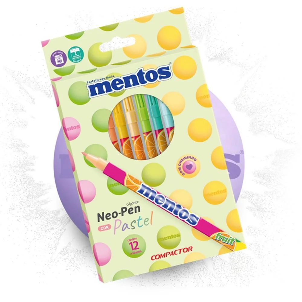 CANETA HIDROGRAFICA NEO PEN MENTOS GIG. 12COR PAST COMPACTOR (PCT.C/05) - imagem 5