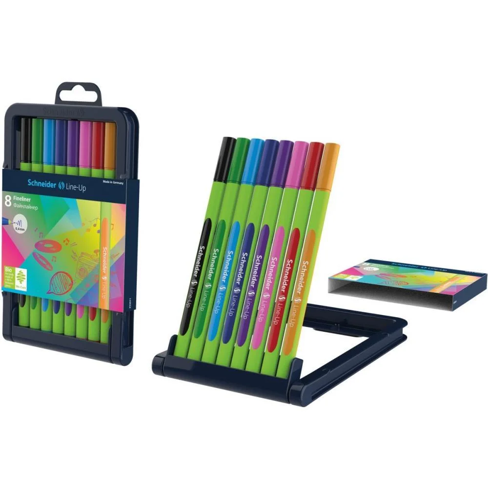 CANETA HIDROGRAFICA LINE-UP 0.4MM SCHNEIDER 8 COR COMPACTOR (ESTOJO) - imagem 2