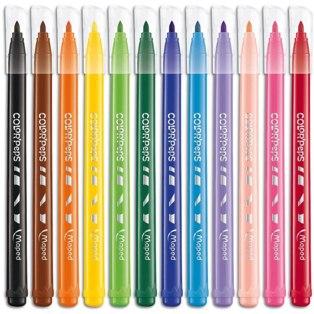 CANETA HIDROGRAFICA OCEAN POLVO 12 CORES MAPED (CX.C/12) - imagem 4