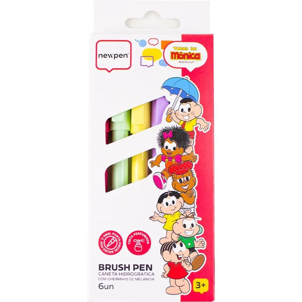 CANETA HIDROGRAFICA T.DA MONICA BRUSH PEN PERF.6CO NEWPEN (ESTOJO) - imagem 2