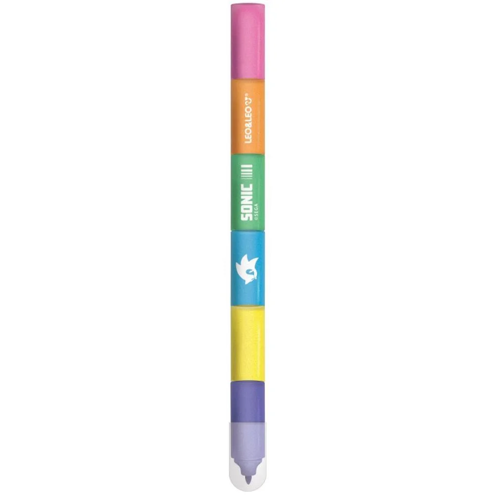 CANETA HIDROGRAFICA SONIC DE ENCAIXE 6 CORES LEONORA (ESTOJO) - imagem 3