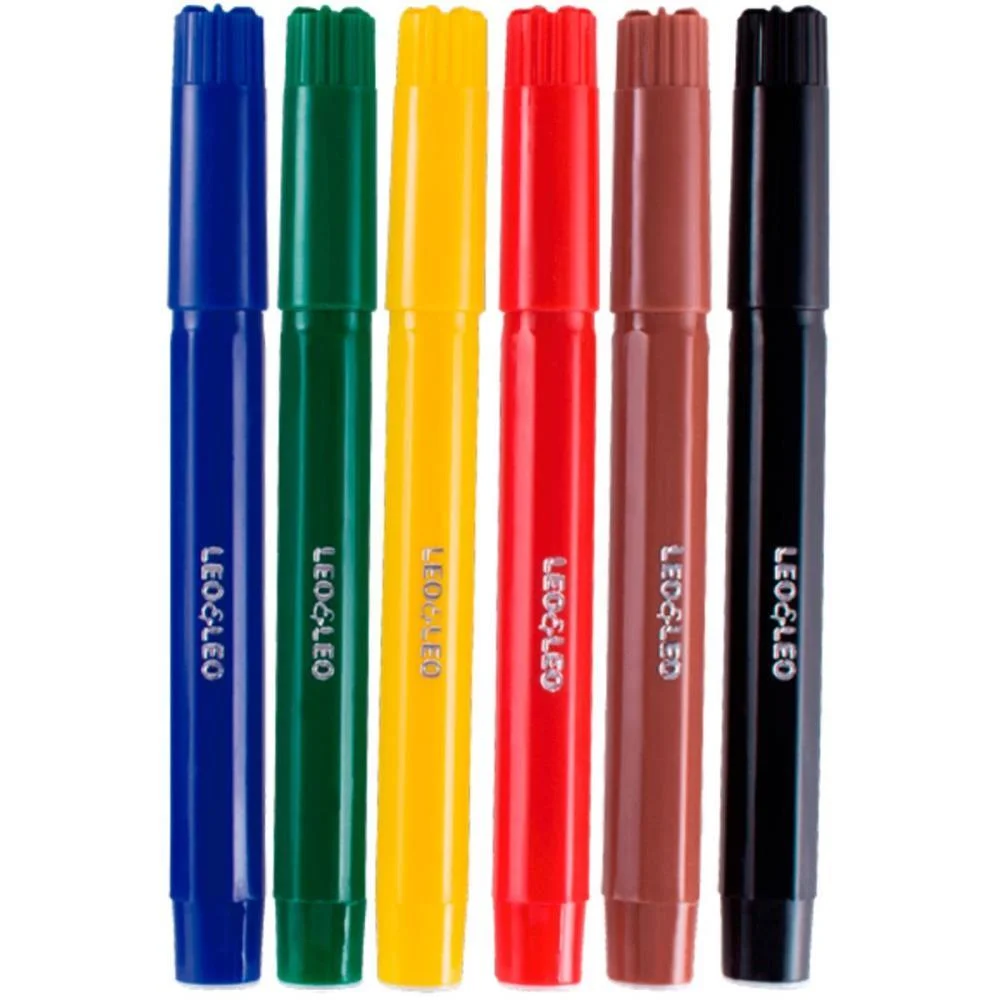 CANETA HIDROGRAFICA JUMBO LEO E LEO BIG 6 CORES LEONORA (PCT.C/12) - imagem 3