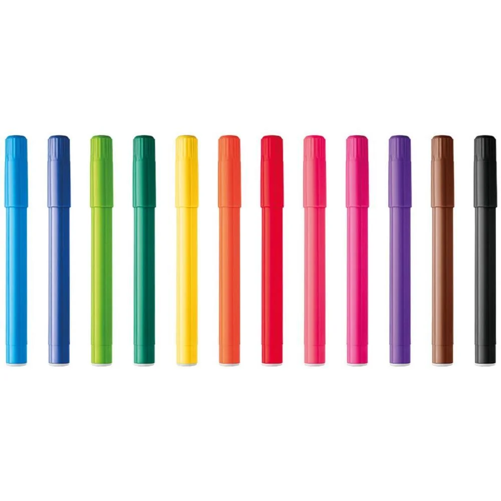 CANETA HIDROGRAFICA JUMBO BAZZE WAVE 12 CORES SUMMIT (PCT.C/12) - imagem 4