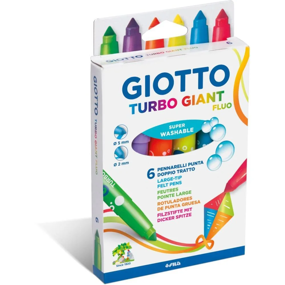 CANETA HIDROGRAFICA JUMBO GIOTTO TURBO GIANT FLUOR 6COR. CANSON (UNIDADE) - imagem 2