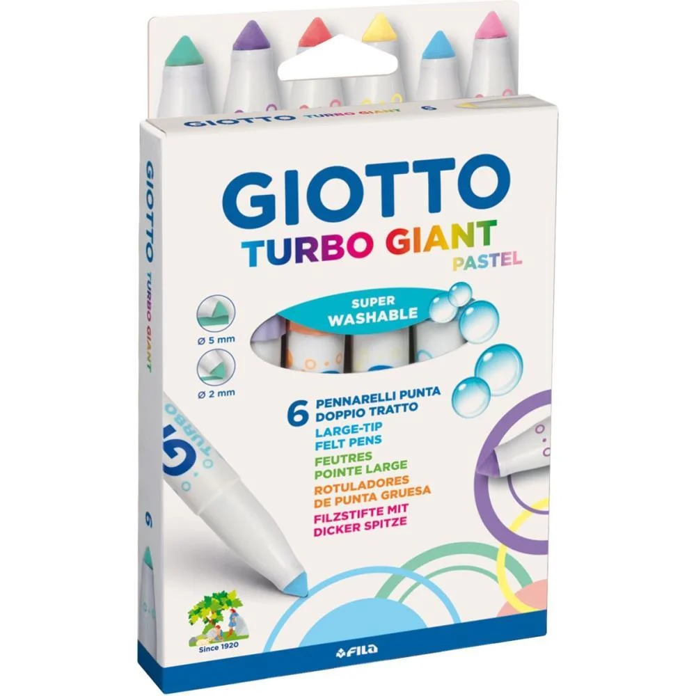 CANETA HIDROGRAFICA JUMBO GIOTTO TURBO GIANT PASTEL 6COR CANSON (UNIDADE) - imagem 2