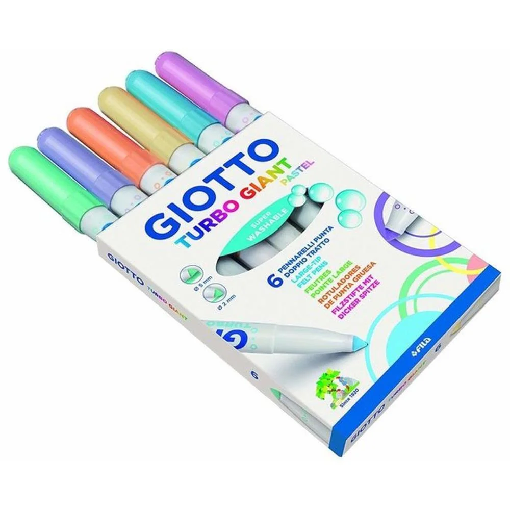 CANETA HIDROGRAFICA JUMBO GIOTTO TURBO GIANT PASTEL 6COR CANSON (UNIDADE) - imagem 4