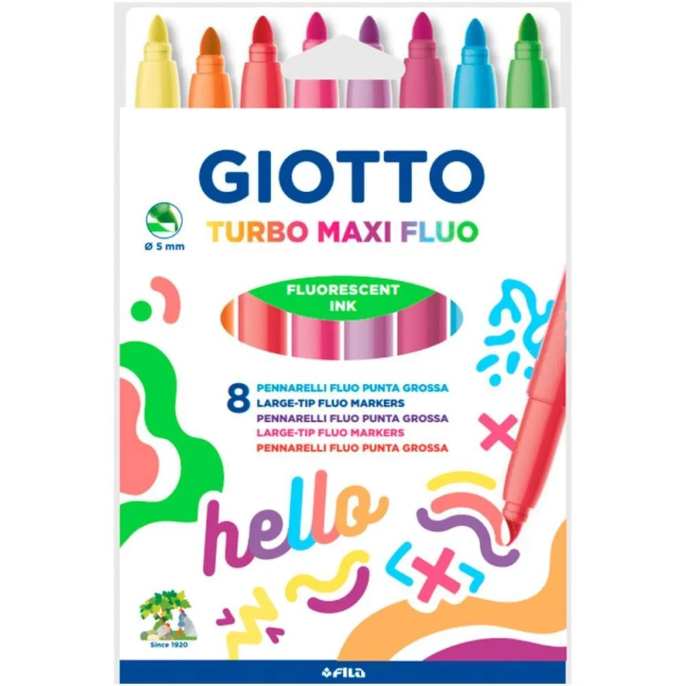CANETA HIDROGRAFICA JUMBO GIOTTO TURBO MAXI FLUOR 8COR. CANSON (UNIDADE) - imagem 2
