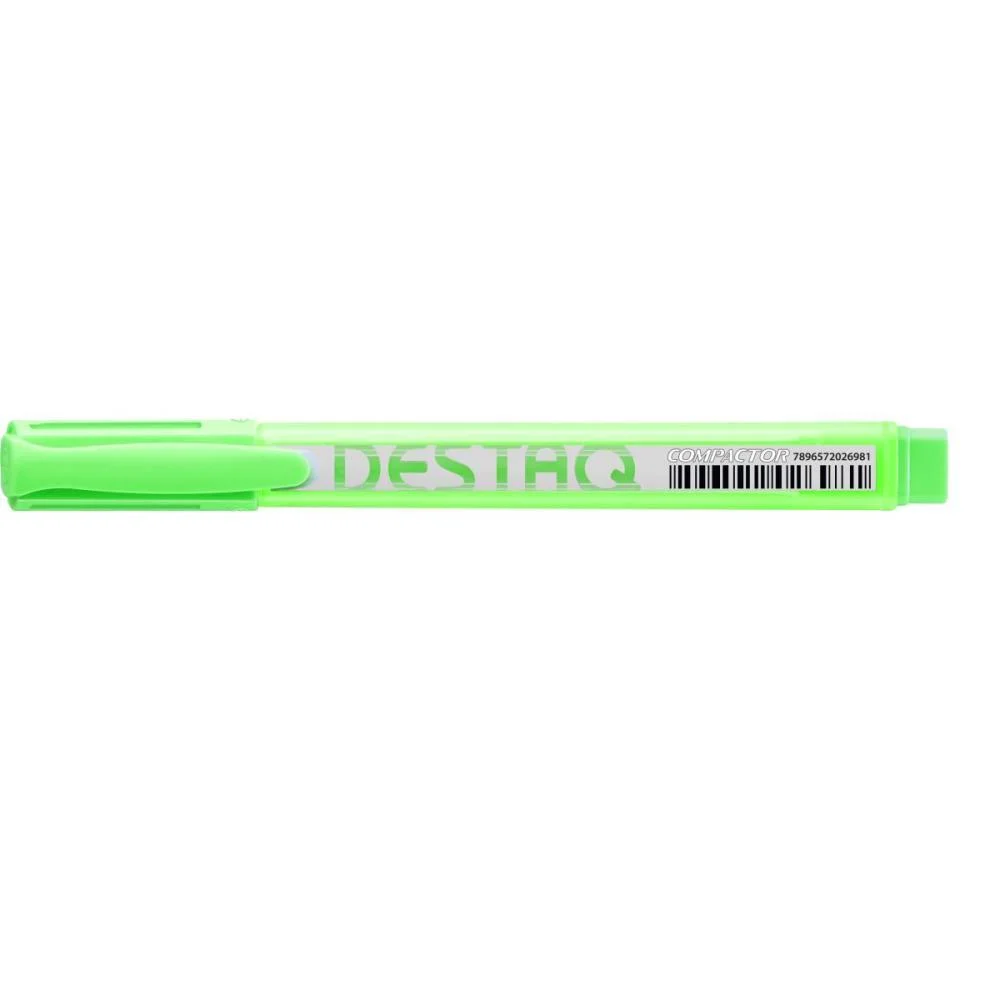CANETA MARCA TEXTO DESTAQ FLUORESCENTE VERDE COMPACTOR (CX.C/12) - imagem 4