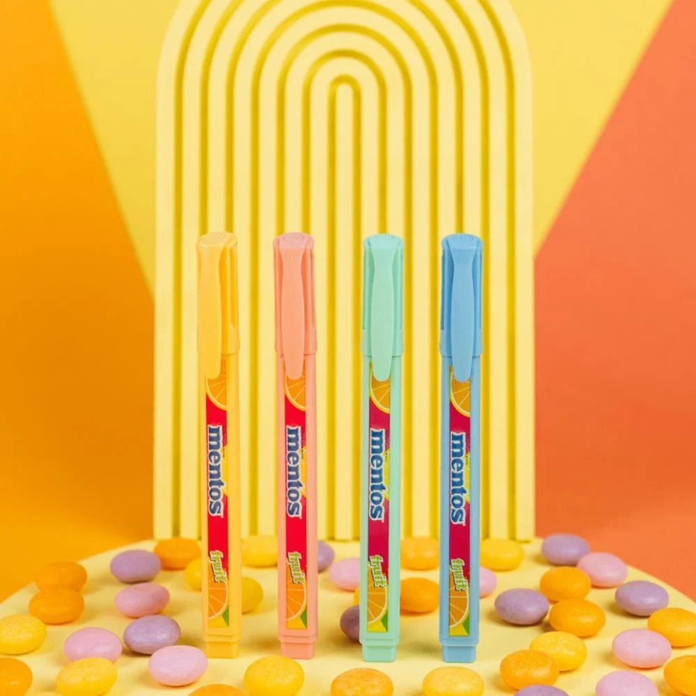 CANETA MARCA TEXTO DESTAQ MENTOS C/CHEIRO 4 CORES COMPACTOR (CX.C/04) - imagem 5