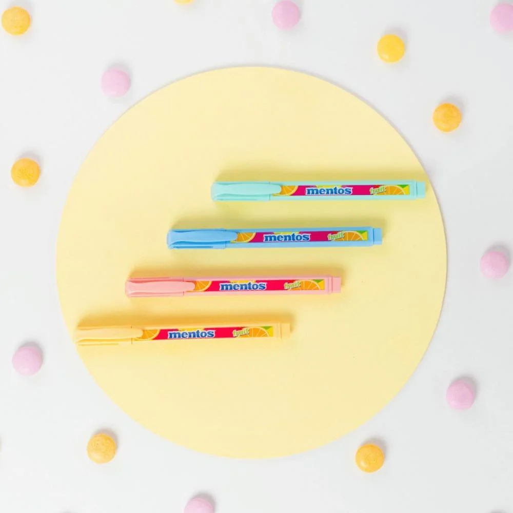 CANETA MARCA TEXTO DESTAQ MENTOS C/CHEIRO 4 CORES COMPACTOR (CX.C/04) - imagem 6