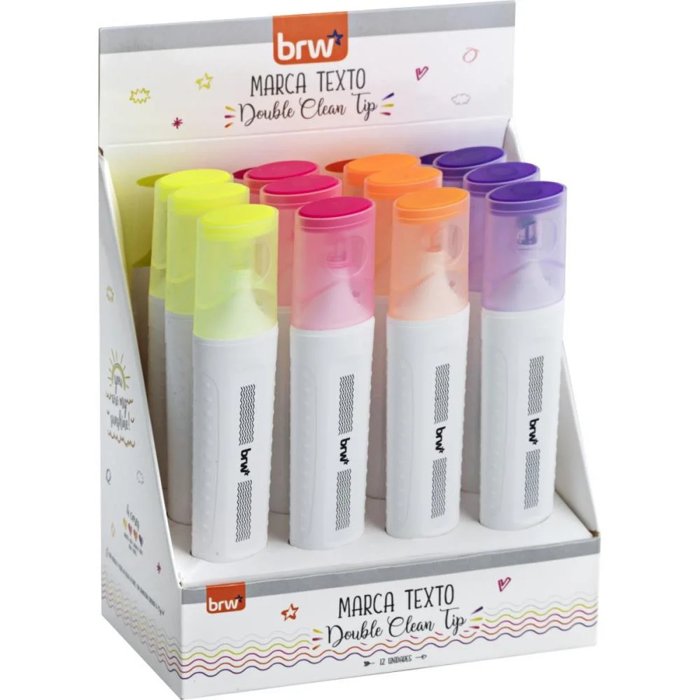 CANETA MARCA TEXTO CLEAN TIP PONTA DUPLA (S) BRW (DP.C/12) - imagem 3