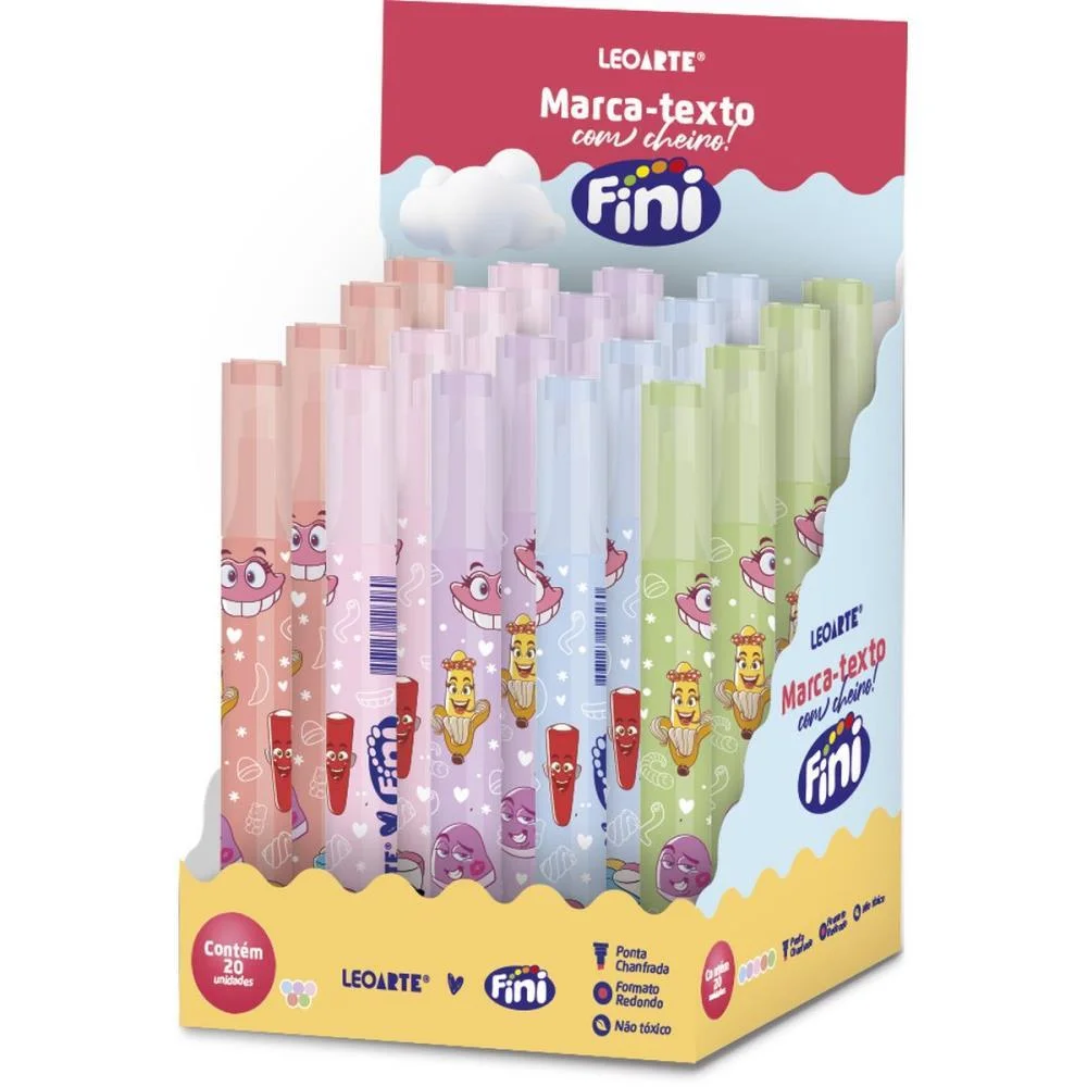 CANETA MARCA TEXTO FINI 5 CORES C/AROMA LEONORA (DP.C/20) - imagem 3