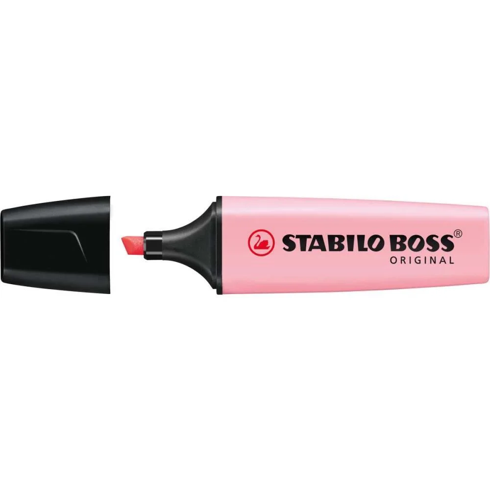 CANETA MARCA TEXTO STABILO BOSS PASTEL ROSA SERTIC (CX.C/10) - imagem 2