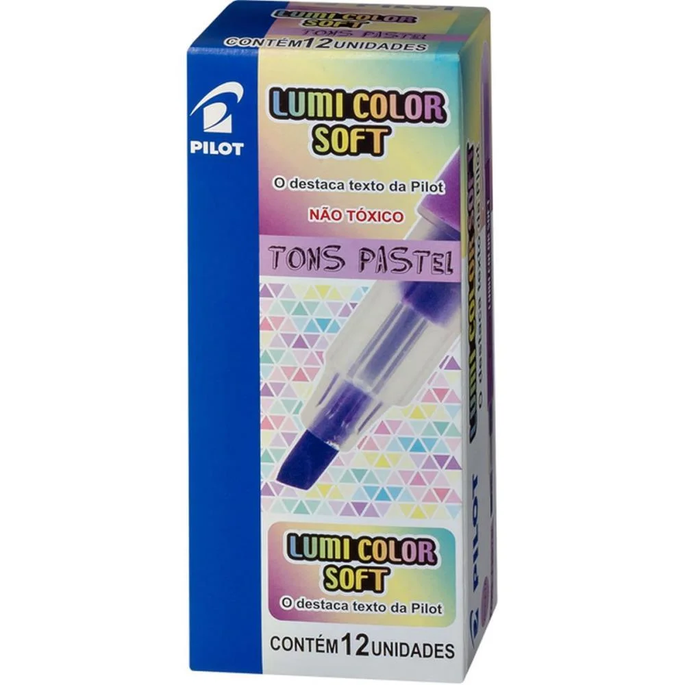CANETA MARCA TEXTO LUMICOLOR SOFT VIOLETA PASTEL PILOT (CX.C/12) - imagem 5