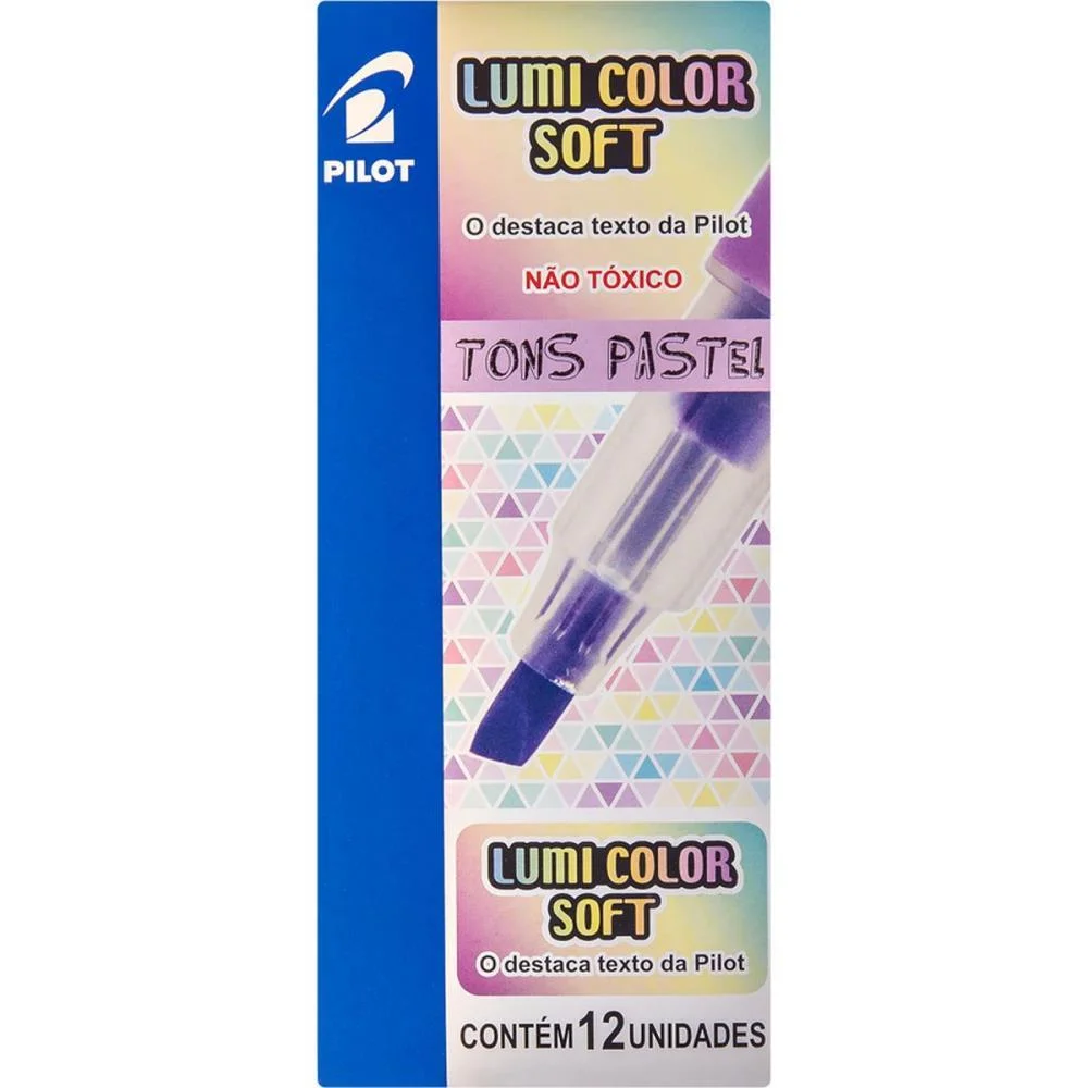 CANETA MARCA TEXTO LUMICOLOR SOFT VIOLETA PASTEL PILOT (CX.C/12) - imagem 6
