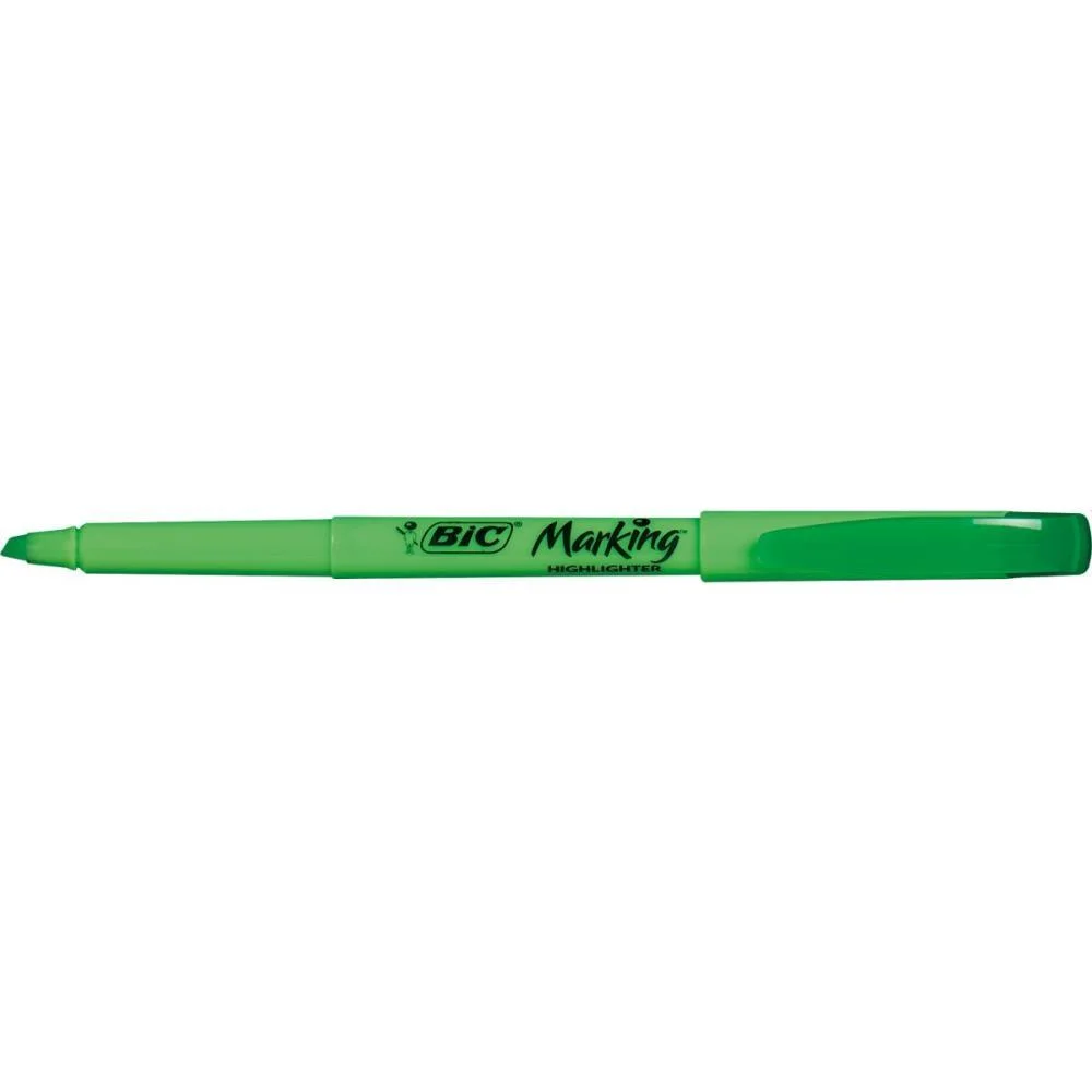 CANETA MARCA TEXTO MARKING VERDE LIMAO BIC (CX.C/12) - imagem 4