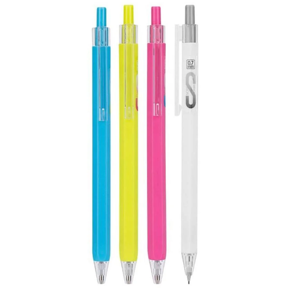 LAPISEIRA 0.7MM SCRIBE C/BORRACHA 4 CORES DELI (DP.C/36) - imagem 4