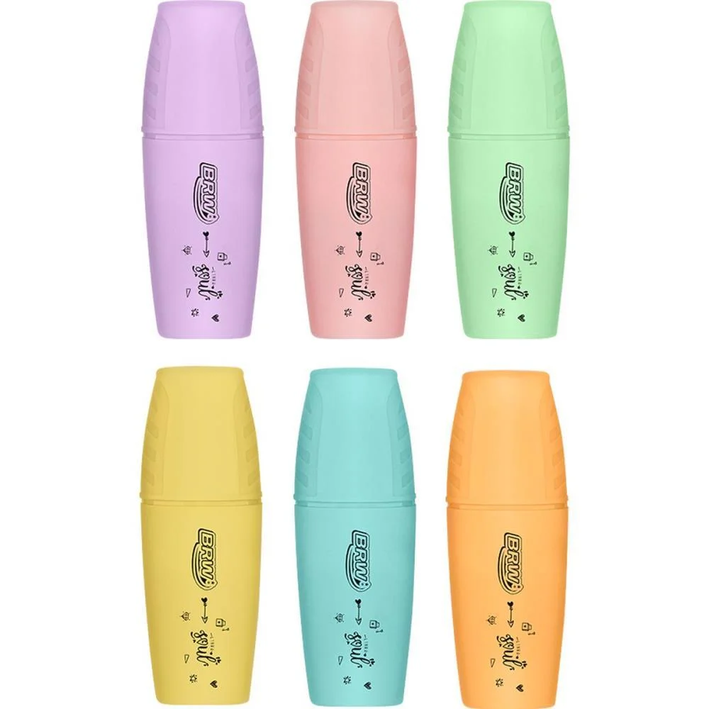 CANETA MARCA TEXTO MINI 6 CORES PASTEL BRW (POTE-40) - imagem 4