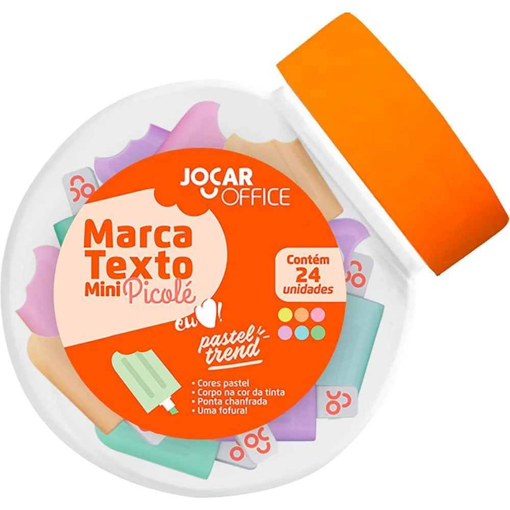 CANETA MARCA TEXTO JOCAR OFFICE MINI PICOLE 6CORE LEONORA (POTE-24) - imagem 2