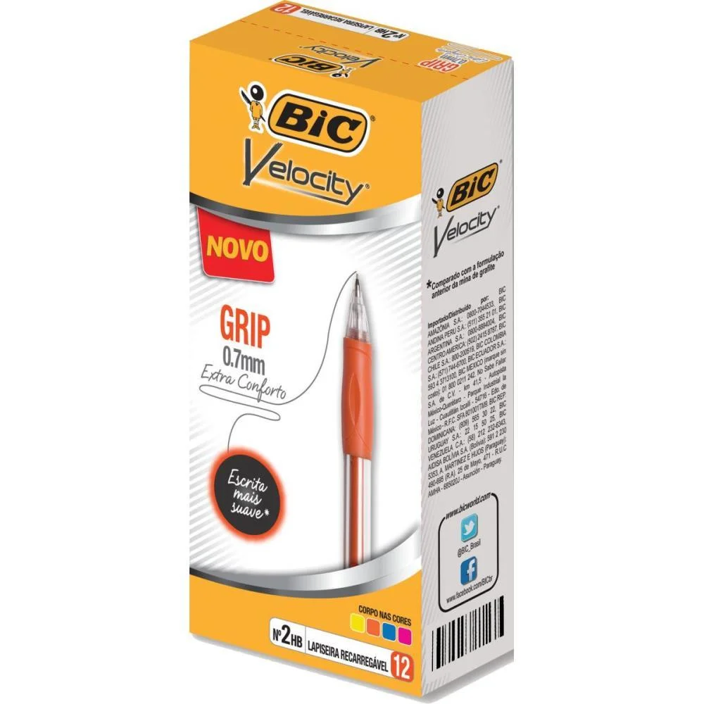 LAPISEIRA 0.7MM VELOCITY PENCIL SORTIDAS BIC (CX.C/12) - imagem 3