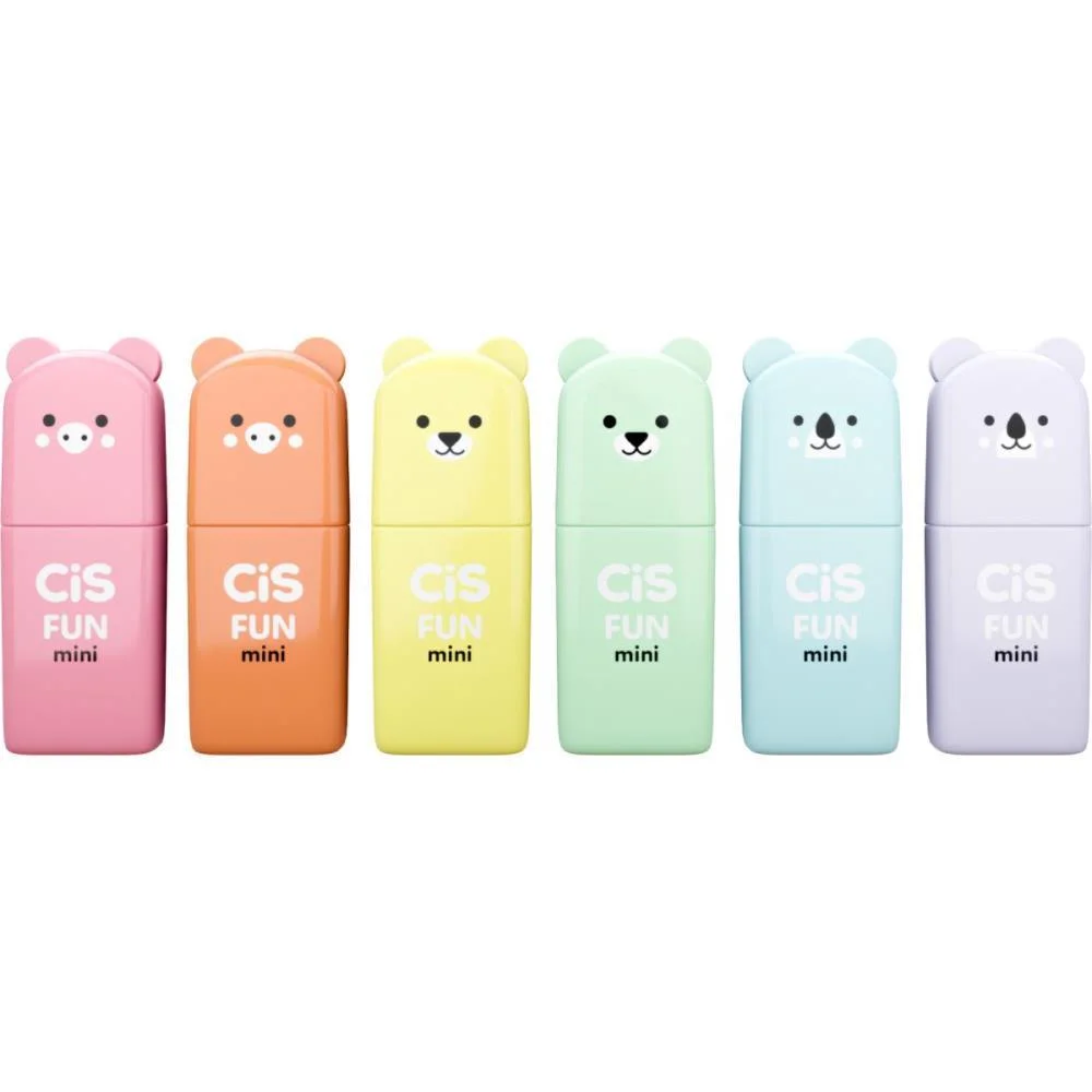 CANETA MARCA TEXTO CIS FUN MINI PASTEL 6 CORES SERTIC (ESTOJO) - imagem 5