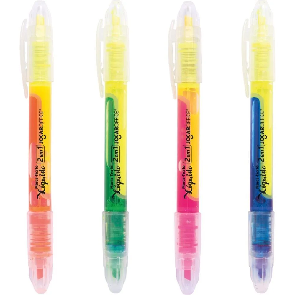 CANETA MARCA TEXTO JOCAR LIQUIDO 2EM1 5CORES LEONORA (DP.C/25) - imagem 4