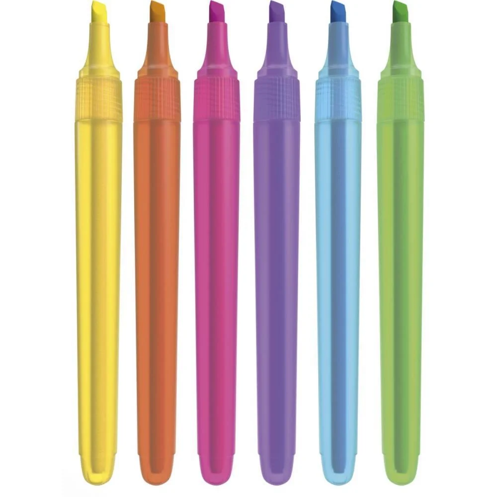 CANETA MARCA TEXTO CIS LUMINI LITE 6 CORES NEON SERTIC (ESTOJO) - imagem 4
