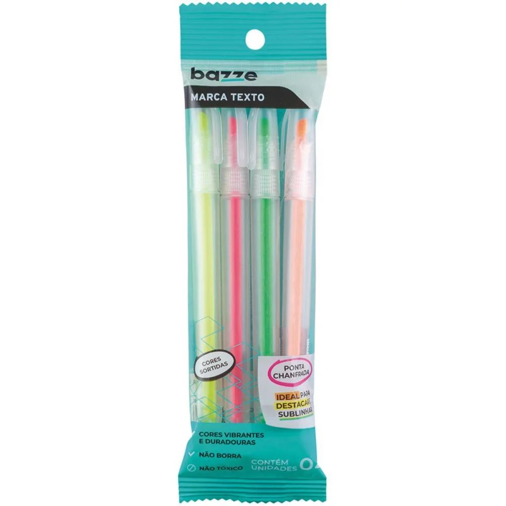 CANETA MARCA TEXTO BAZZE 4CORES POLYBAG SUMMIT (UNIDADE) - imagem 4