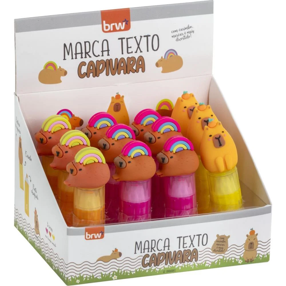 CANETA MARCA TEXTO CAPIVARA DIVERTIDO (S) BRW (DP.C/12) - imagem 6