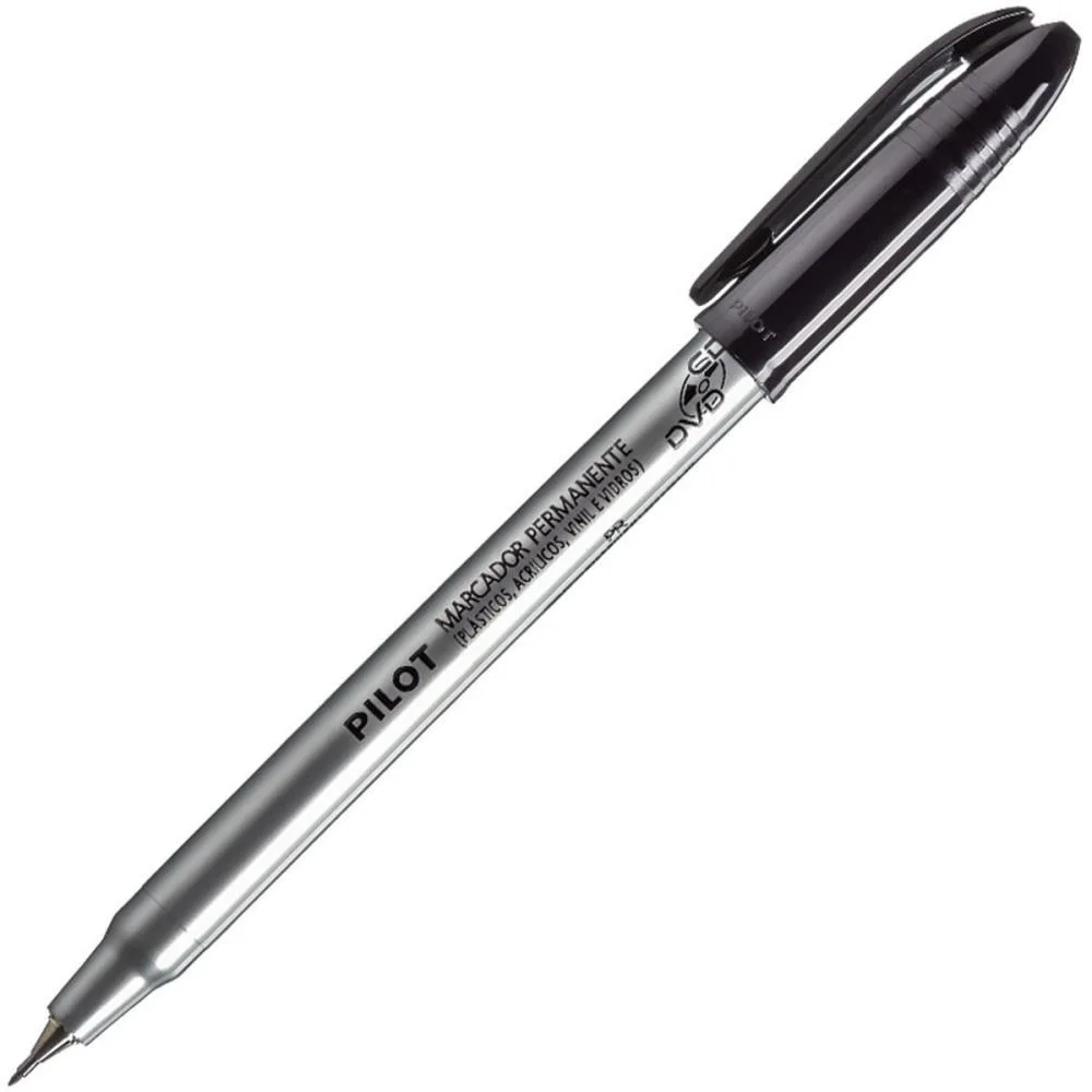 CANETA PARA CD 1.0MM PONTA FINA PRETA PILOT (CX.C/12) - imagem 4