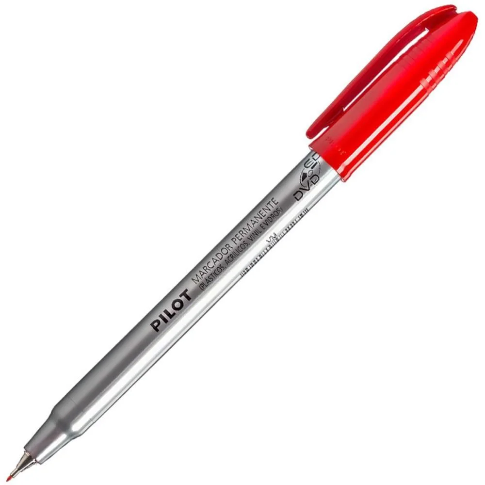 CANETA PARA CD 1.0MM PONTA FINA VERMELHO PILOT (CX.C/12) - imagem 4