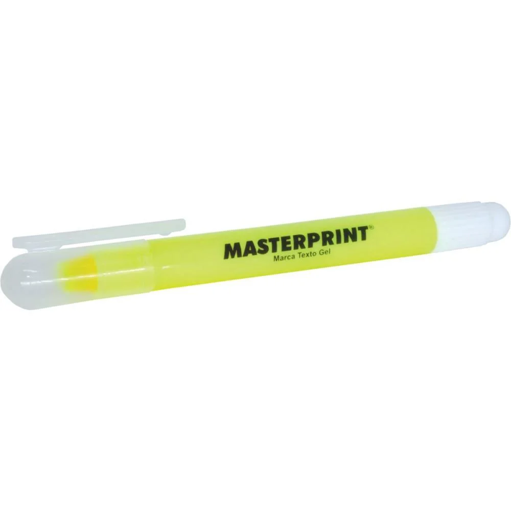 CANETA MARCA TEXTO GEL MP 613 AMARELA GEL MASTERPRINT (CX.C/06) - imagem 4