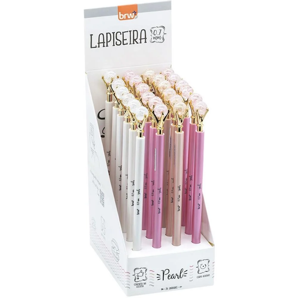 LAPISEIRA 0.7MM PLASTICA PEARL 4 CORES SORT BRW (DP.C/24) - imagem 3