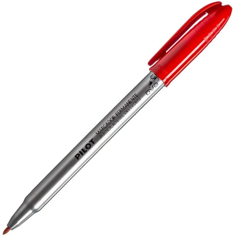 CANETA PARA CD 2.0MM PONTA MEDIA VERMELHA PILOT (CX.C/12) - imagem 4