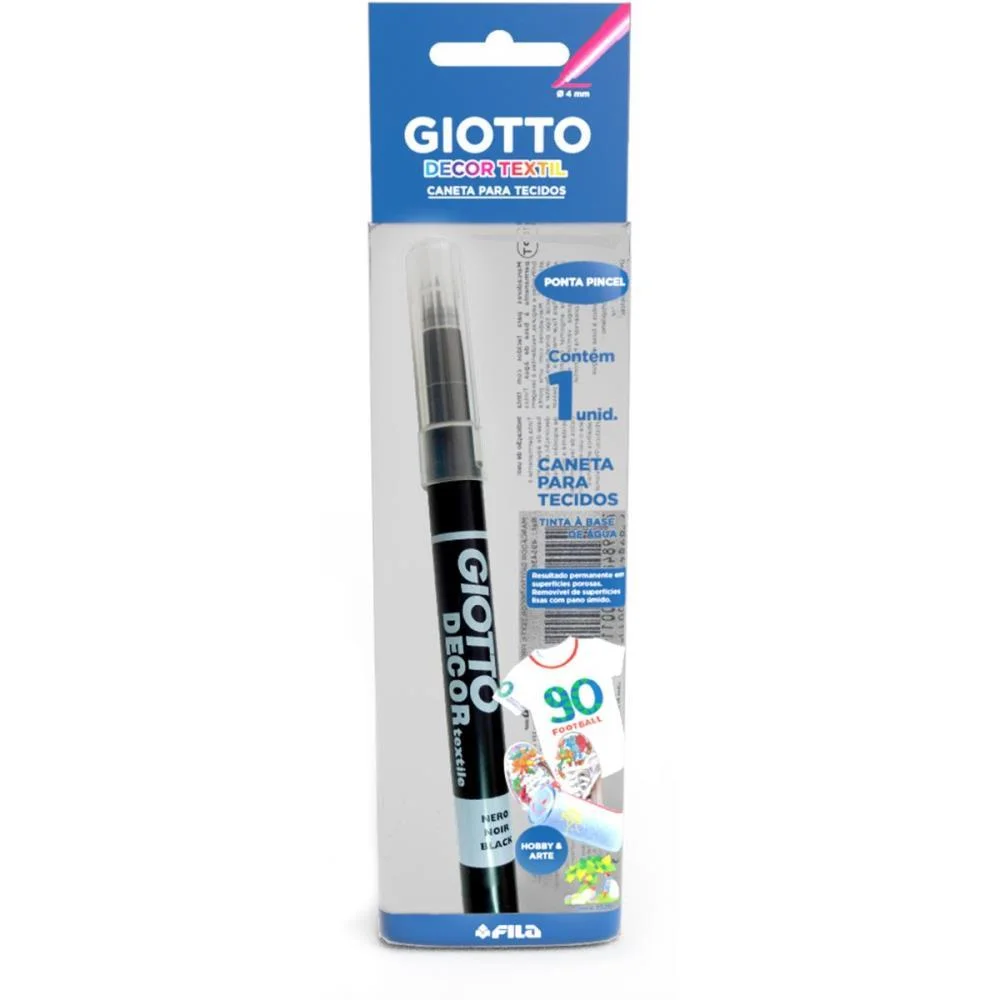 CANETA PARA TECIDO PRETO GIOTTO DECOR TEXTIL CANSON (PCT.C/06) - imagem 2